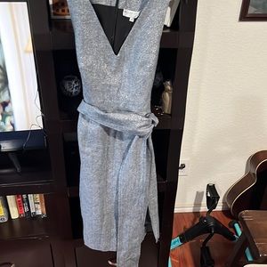 Inclan Studio Houston gray metallic dress